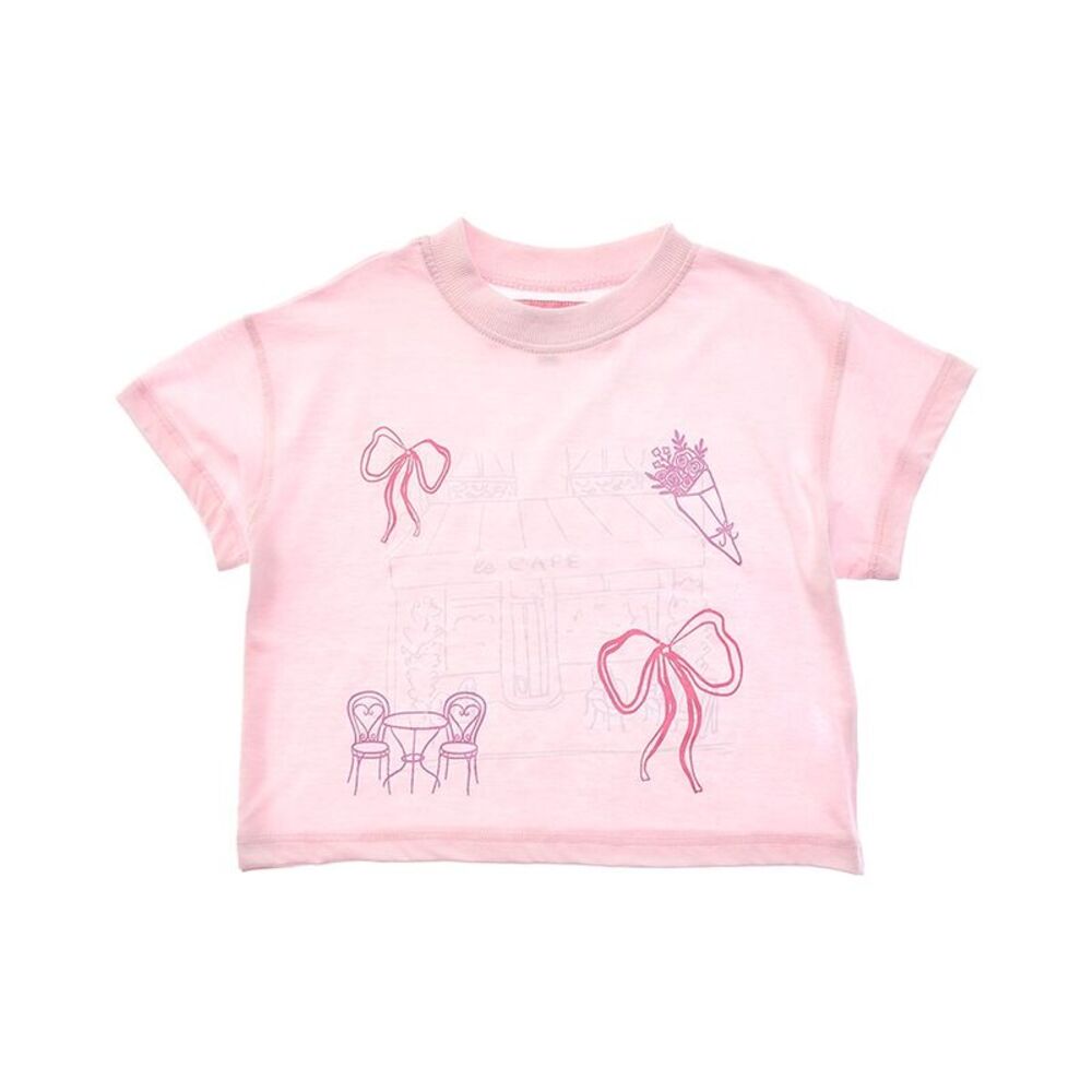 Vintage Havana Girls  Bow T-Shirt, Pink